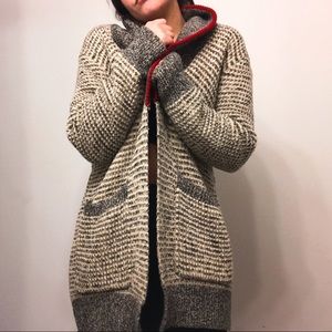 Roots Striped Wool Blend Cardigan